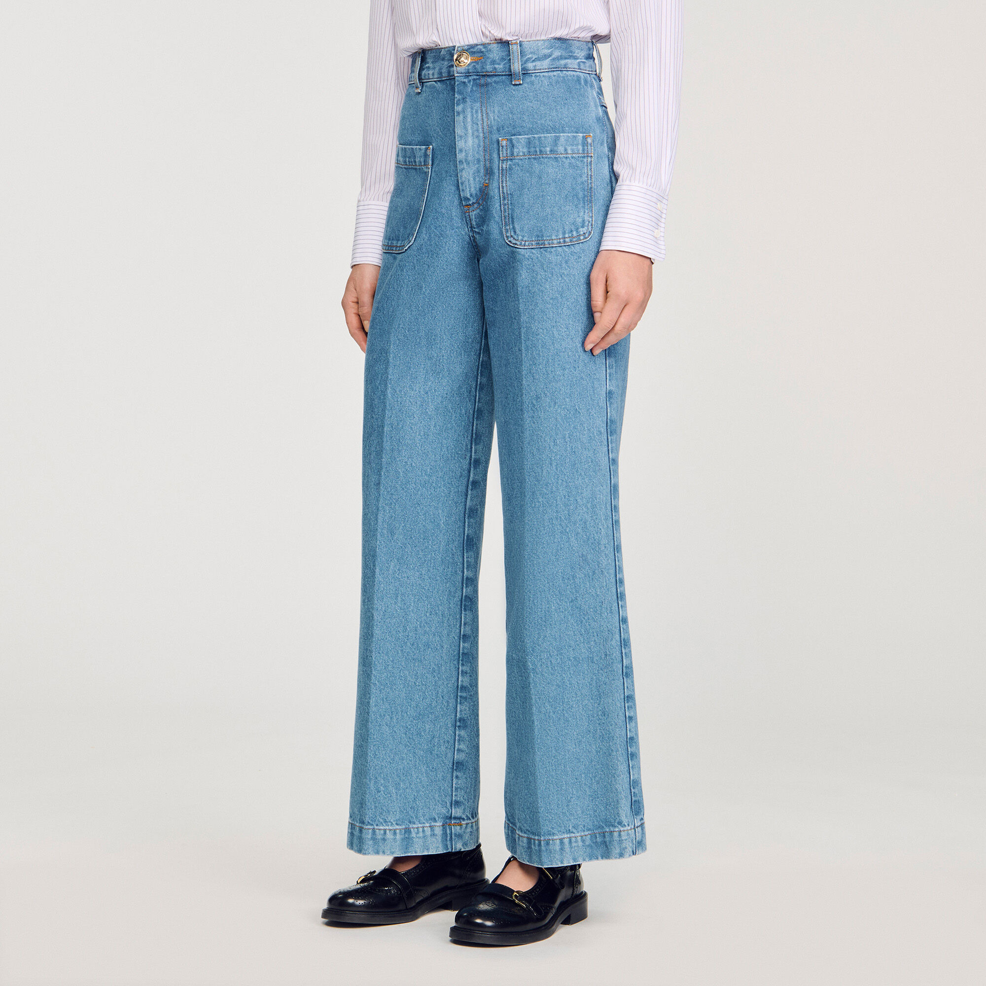 WIDE-LEG HIGH-RISE JEANS - 4