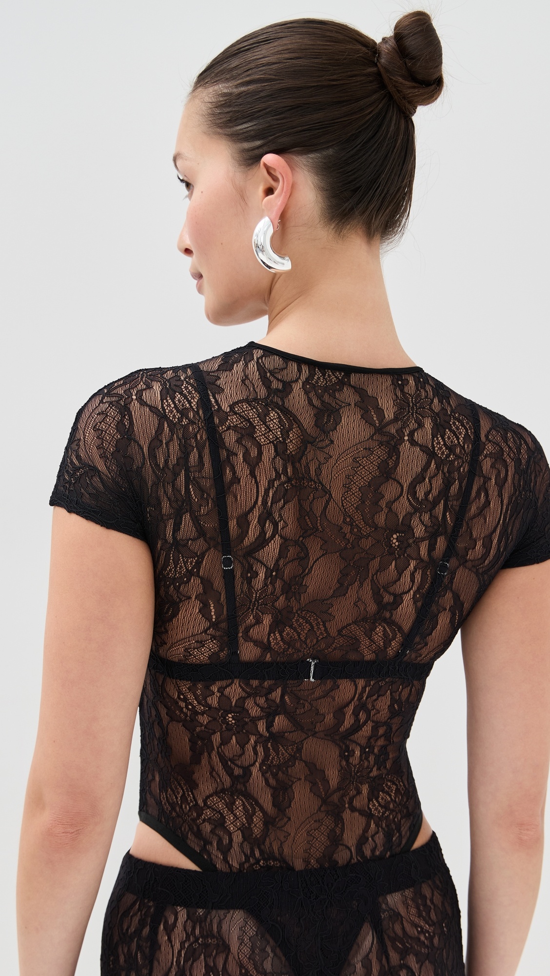 Lace Cap Sleeve Bodysuit - 2