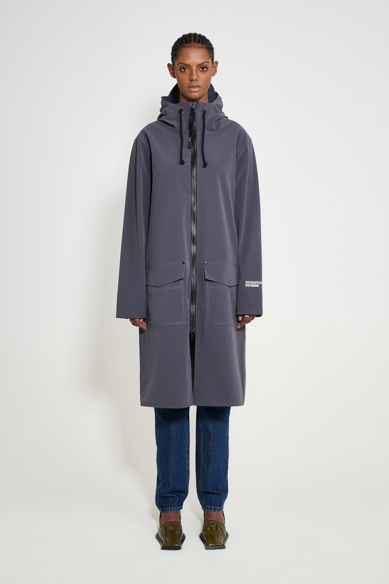 Stockholm Long Patch Raincoat Mystic Blue 4