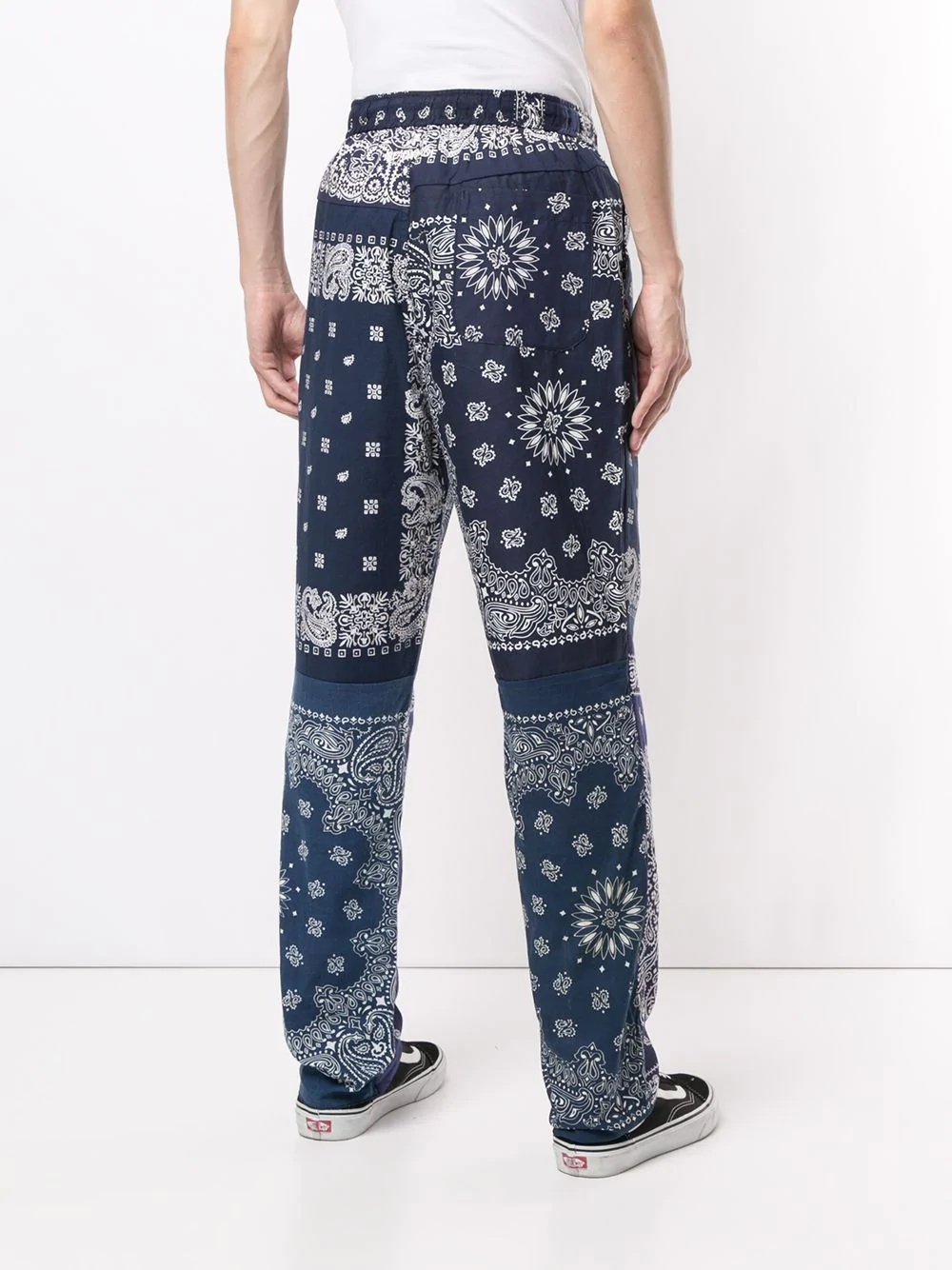 paisley-print smiley face trousers - 4