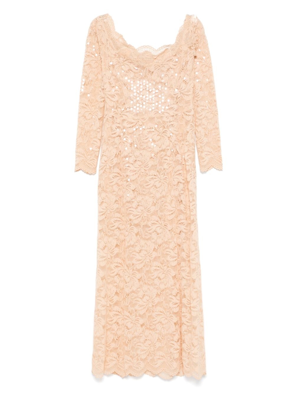 sequinned lace maxi dress - 2