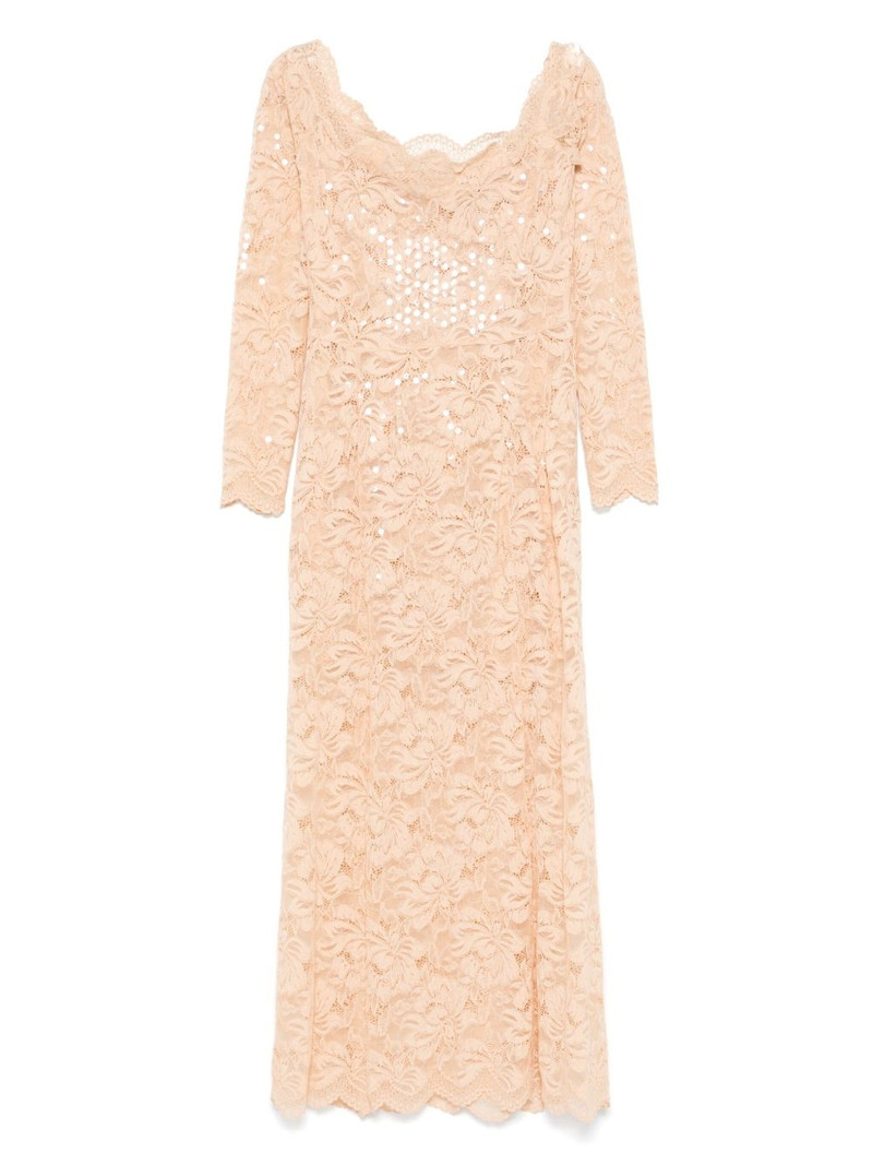 rabanne sequinned lace maxi dress outlook