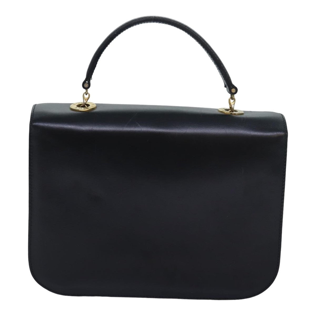 CELINE Circle Hand Bag Leather Black - 2