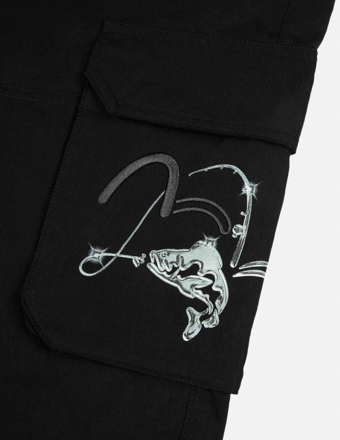 Multi Pockets Fishing Logo Print Regular Fit Joggers - 13