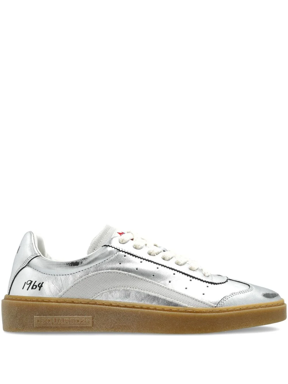 Rider metallic leather sneakers - 1