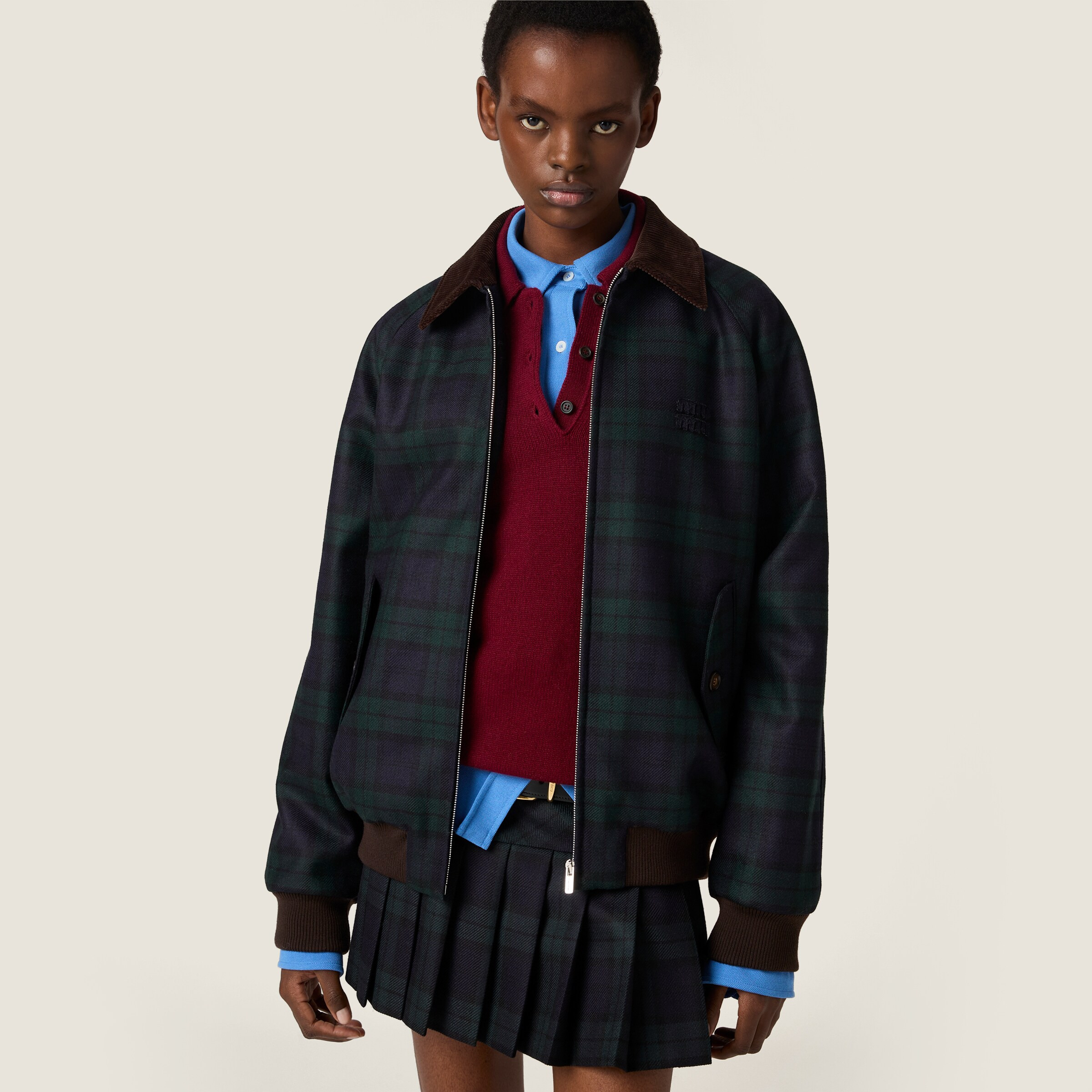 Checked twill blouson jacket - 5