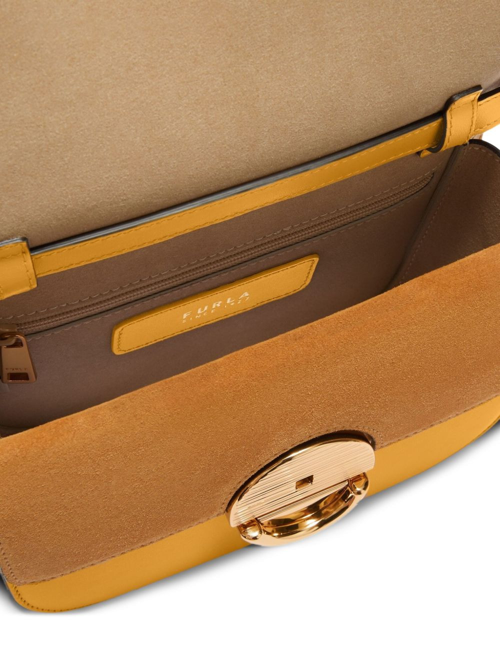 mini Sfera leather-suede flap bag - 3