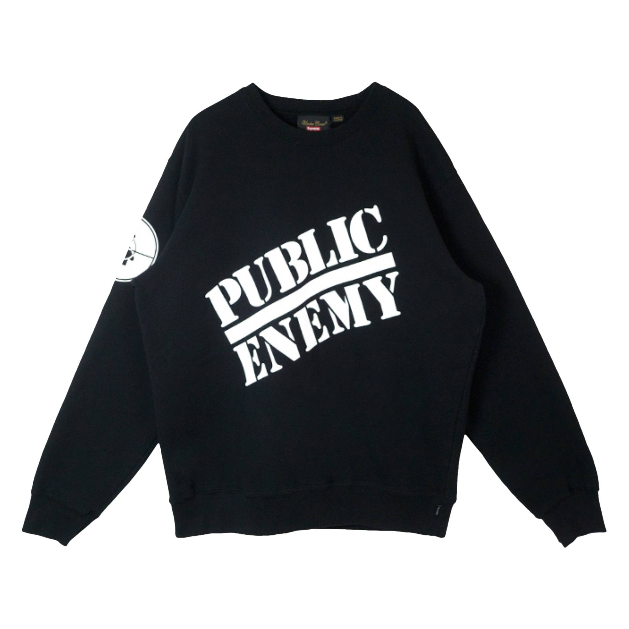 Supreme x Undercover x Public Enemy Crewneck Sweatshirt 'Black' - 1