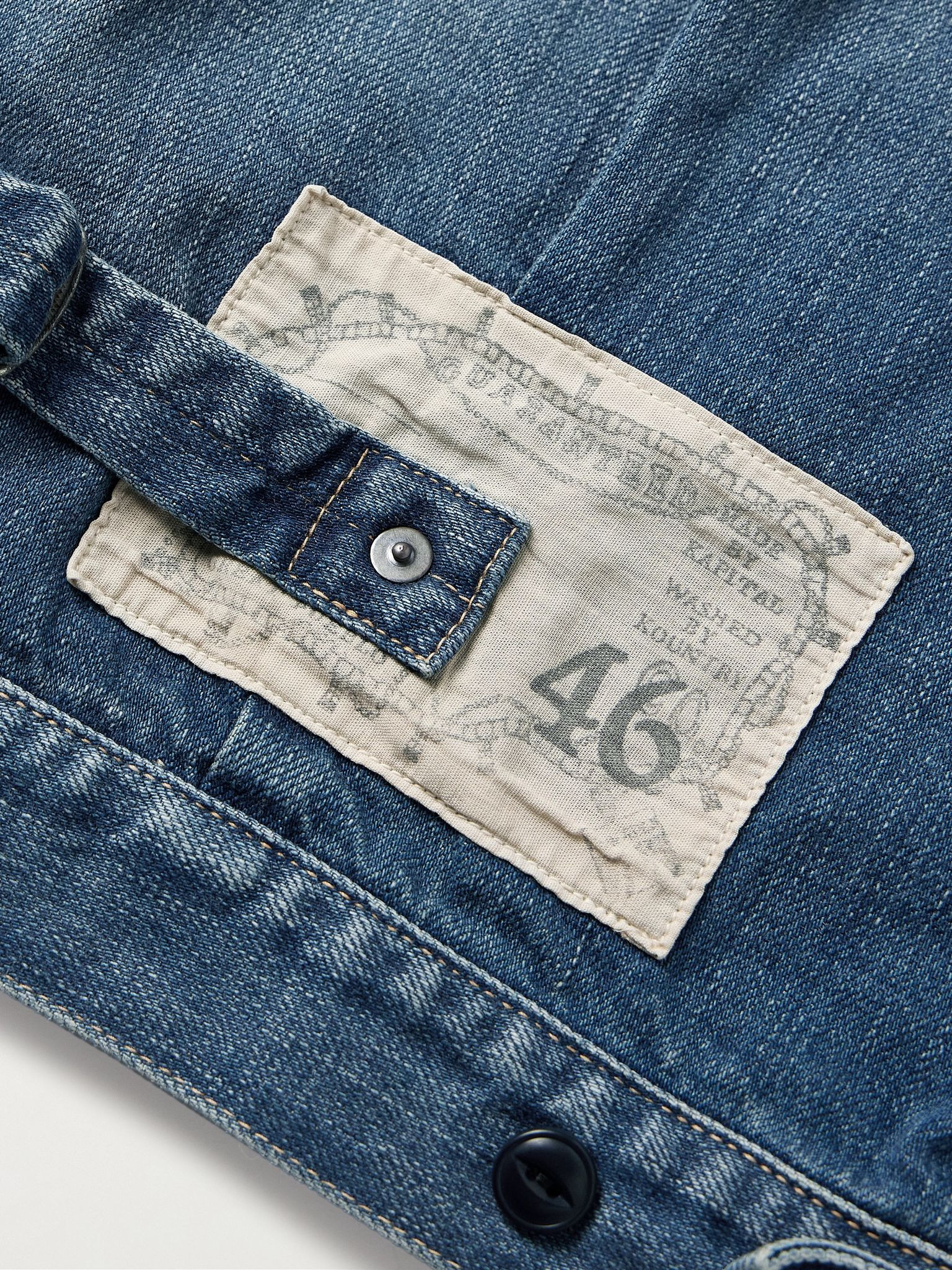 Thunderbird Panelled Denim Blouson Jacket Blue - 4