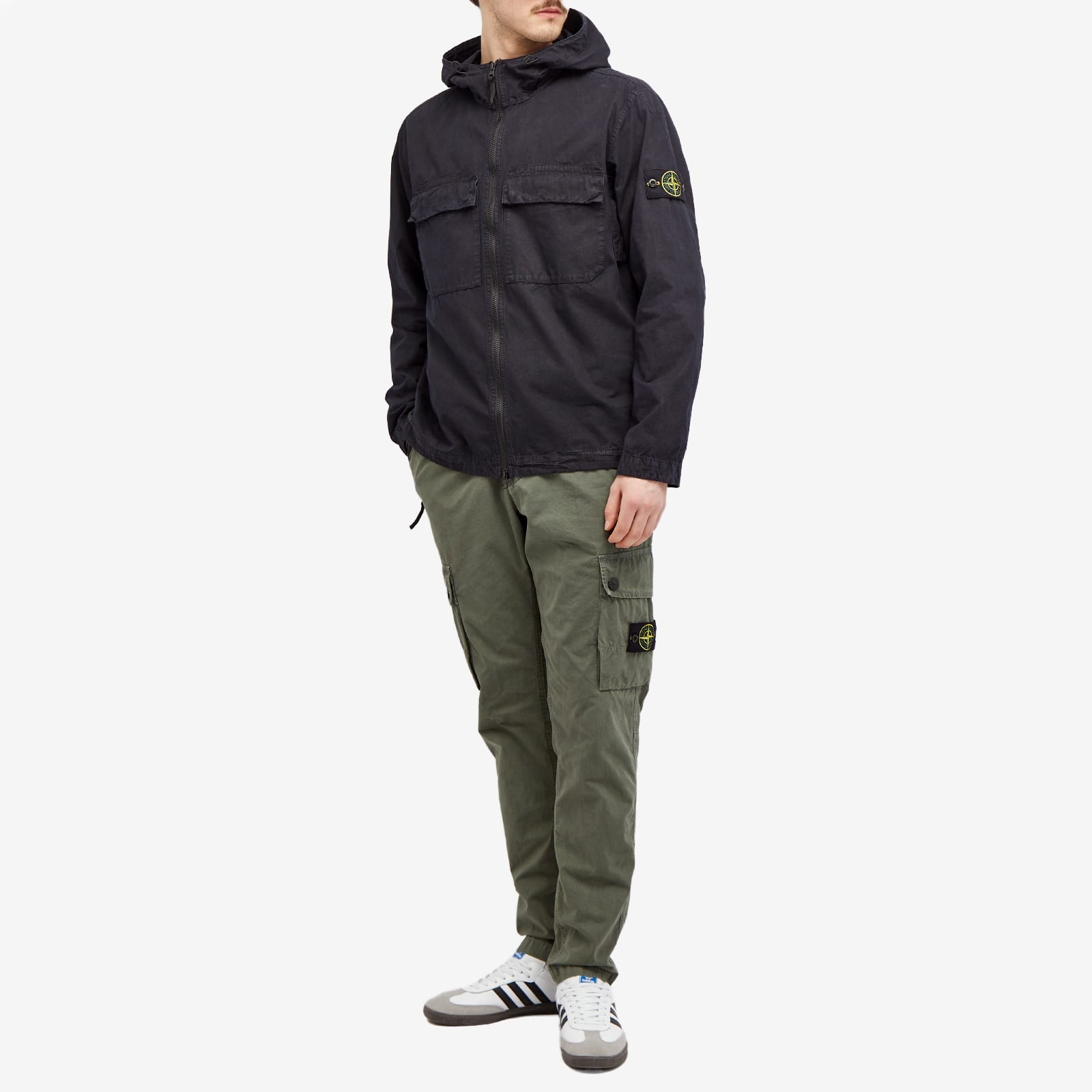 Stone Island Stone Island Brushed Cotton Canvas Hooded Overshirt endclothing REVERSIBLE