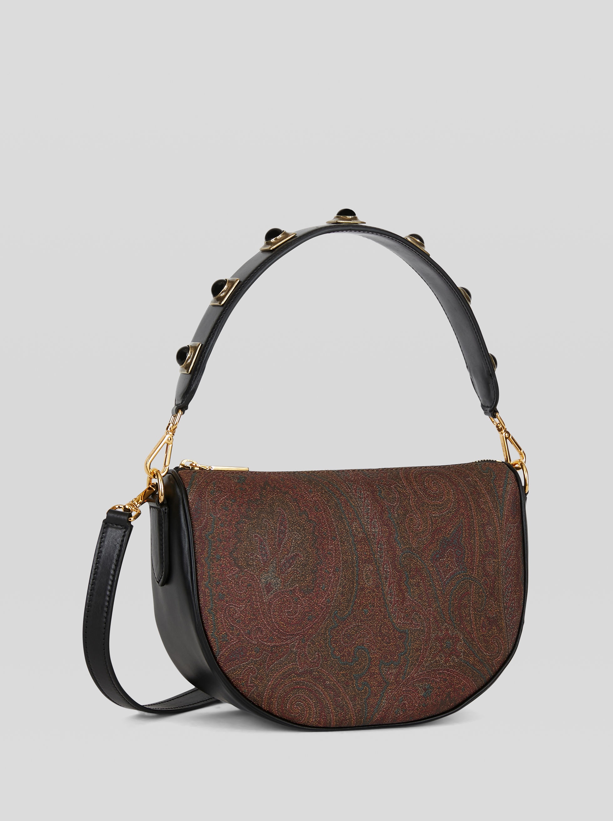 CROWN ME PAISLEY SHOULDER BAG WITH STUDS AND STONES - 5