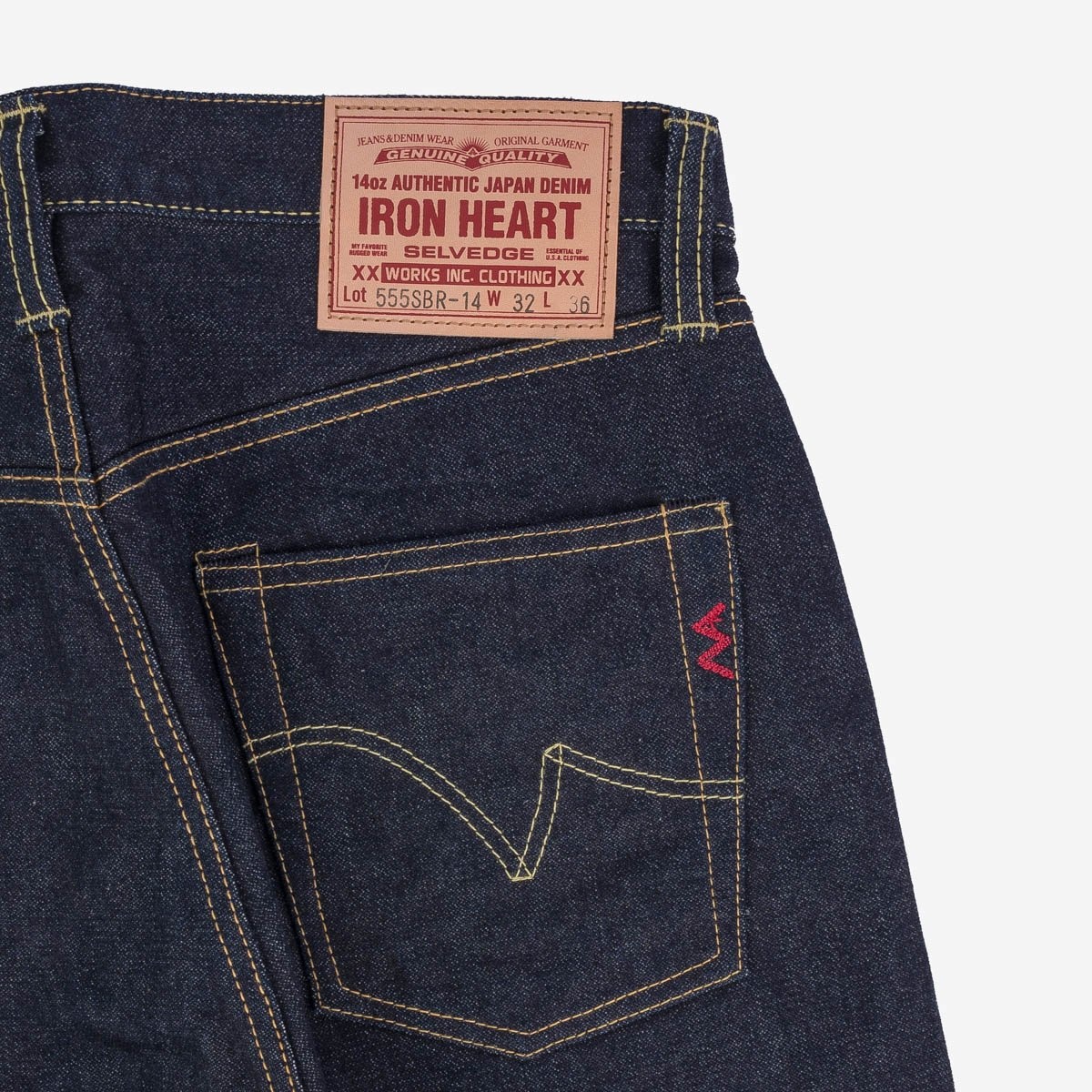 IH-555SBR-14 14oz Broken Twill Selvedge Denim Super Slim Cut Jeans - Indigo - 6