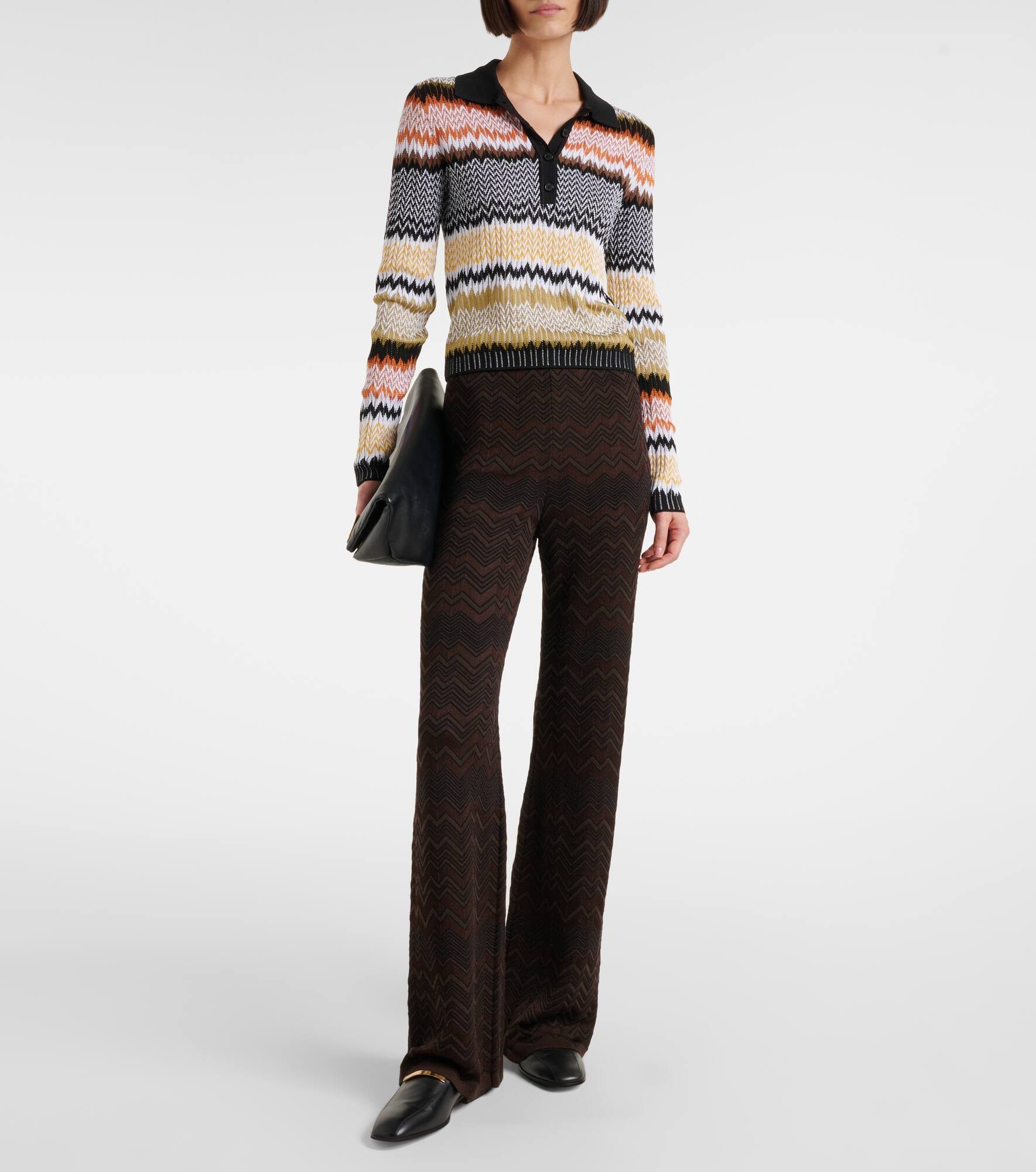 Zigzag polo sweater - 2