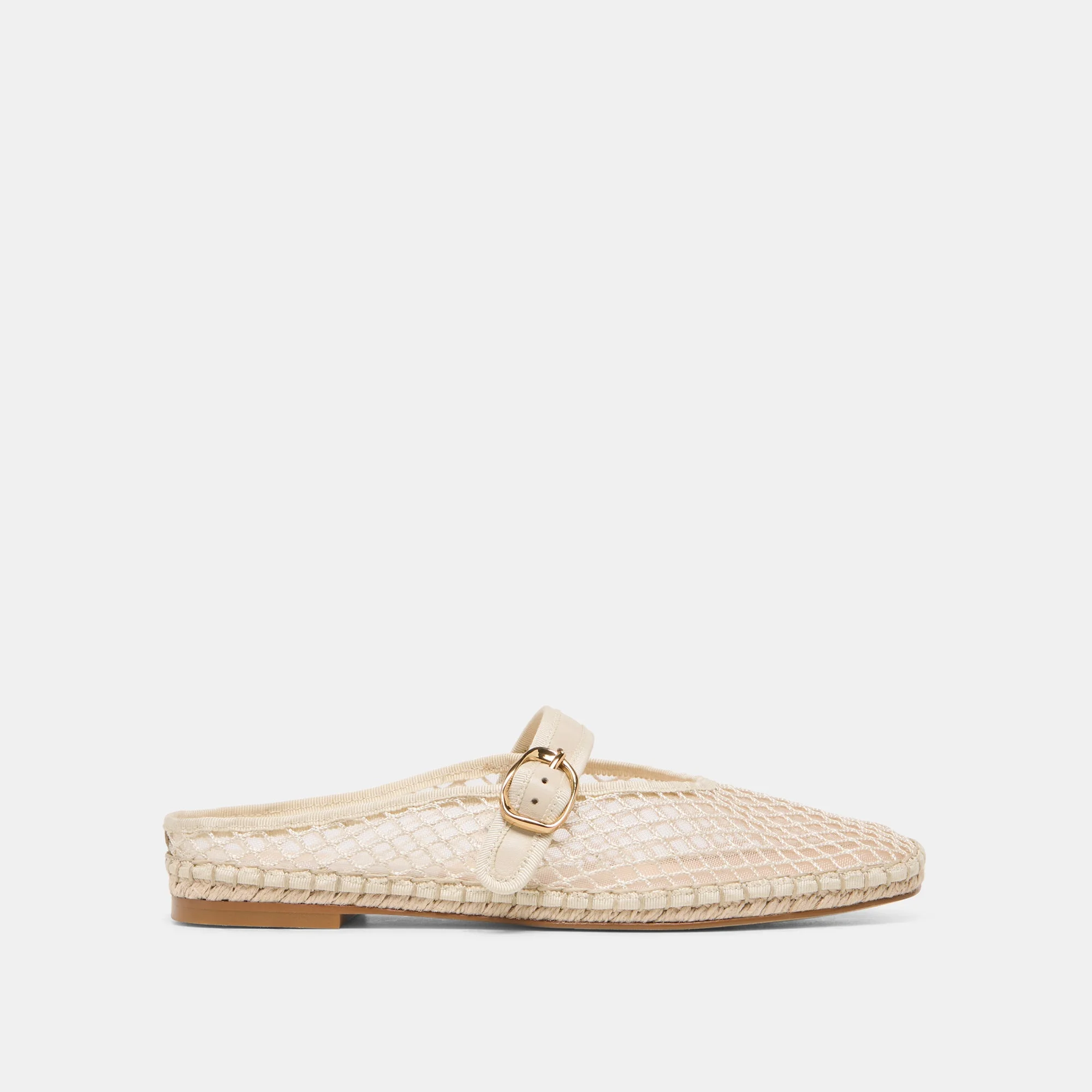 MILIE FLATS ECRU WOVEN MESH - 1