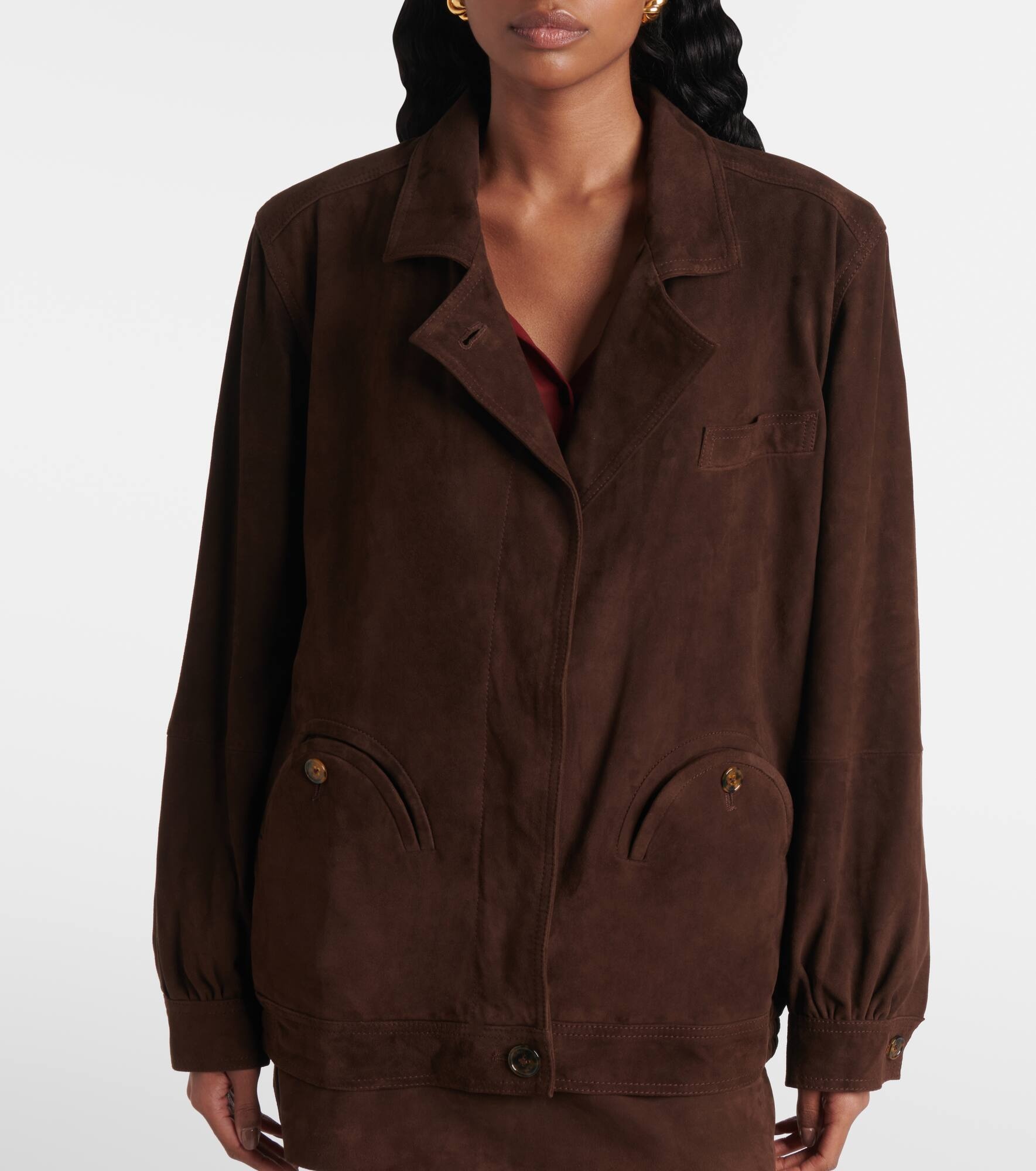 Cleo suede bomber jacket - 6
