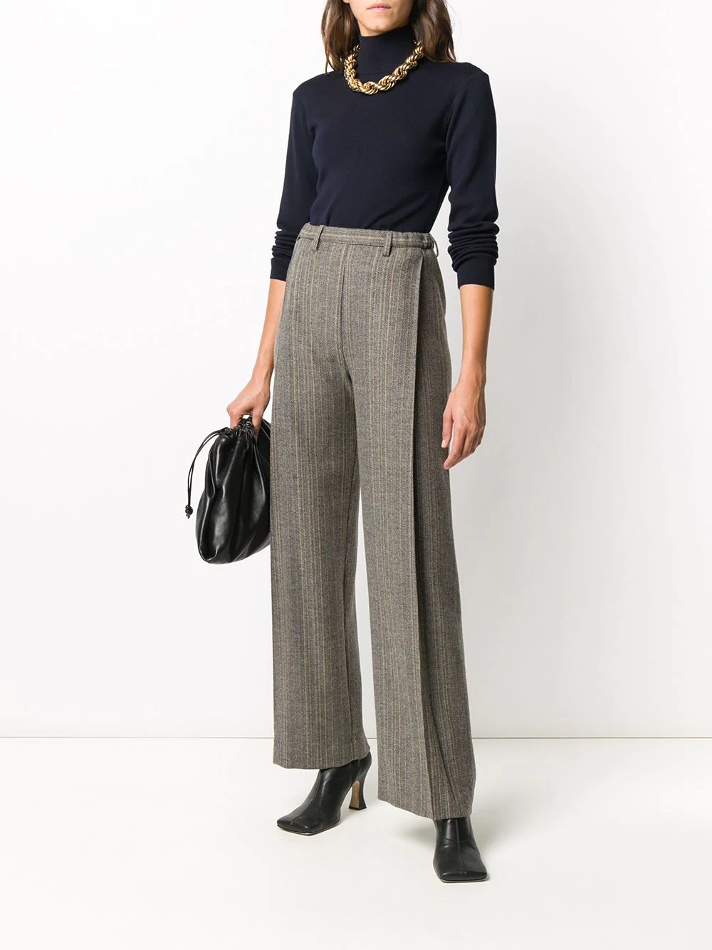 wide leg wool trousers - 2