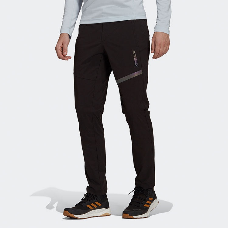 adidas Terrex Insp Ms Pants Outdoor mountaineering waterproof Reflective Logo Sports Long Pants Blac - 4