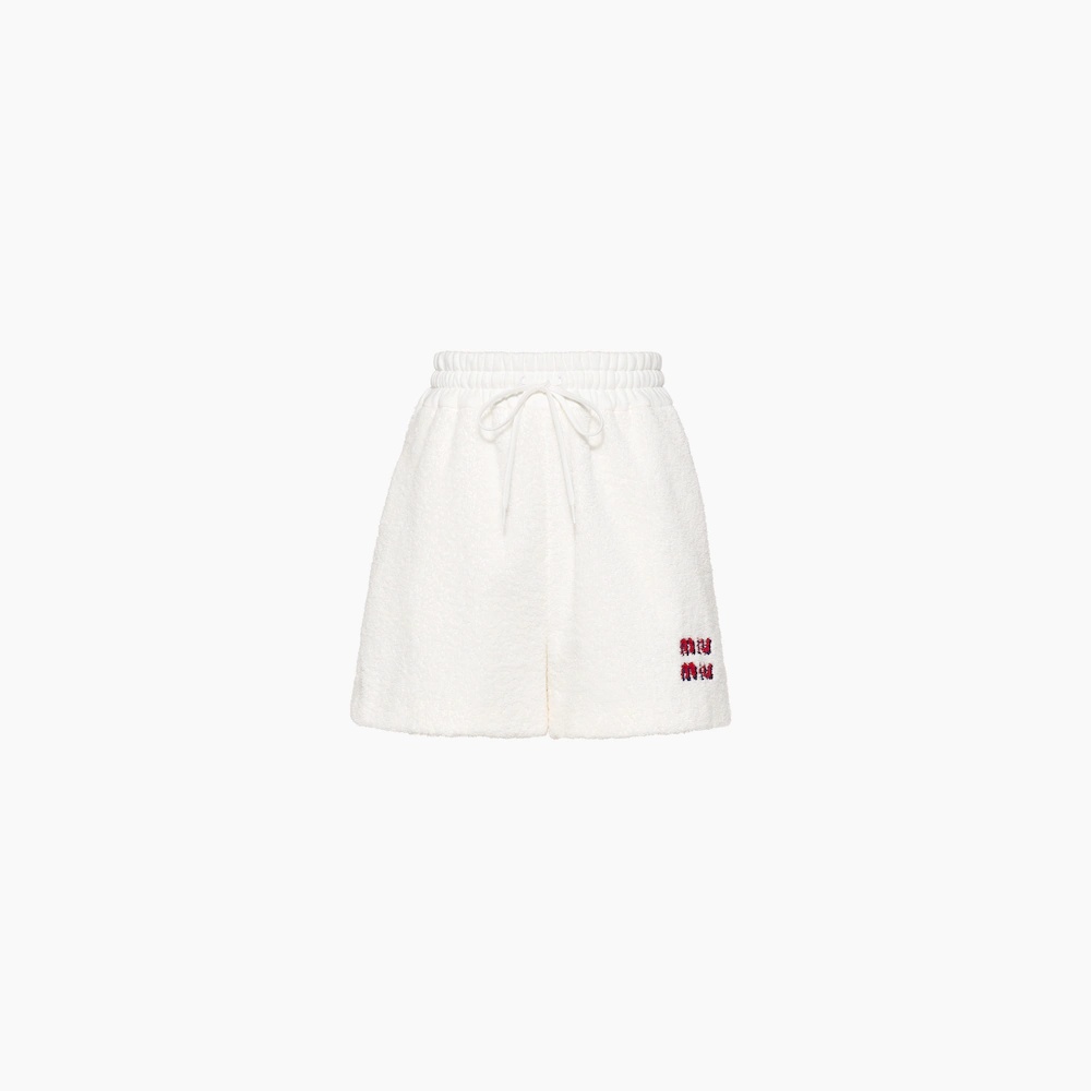 Embroidered cotton shorts - 1