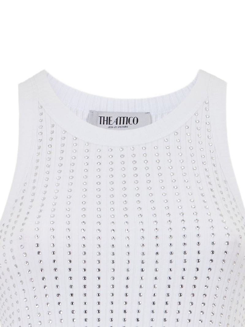 THE ATTICO crystal-embellished tank dress outlook