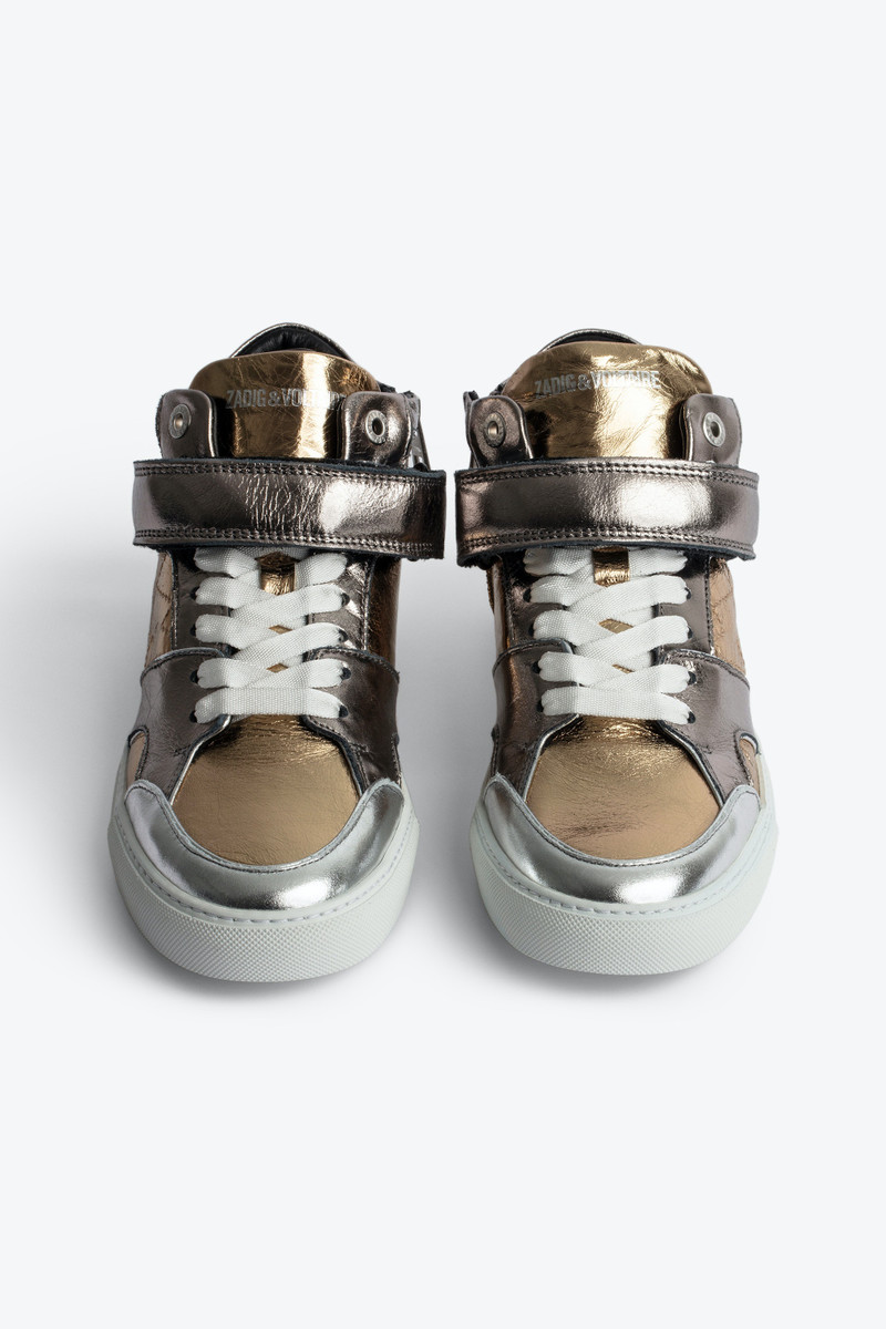 ZV1747 Mid Flash Vintage Metal Mix Sneakers 3