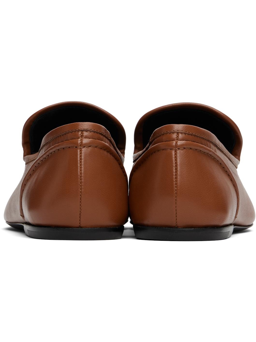 Tan Leather Loafers - 2