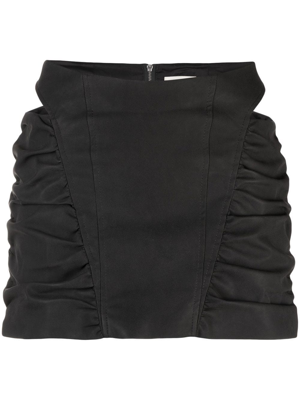 ruched cut-out mini skirt - 1