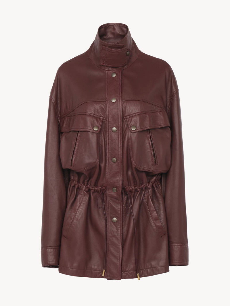 Chloé HIGH-NECK PARKA IN LEATHER outlook