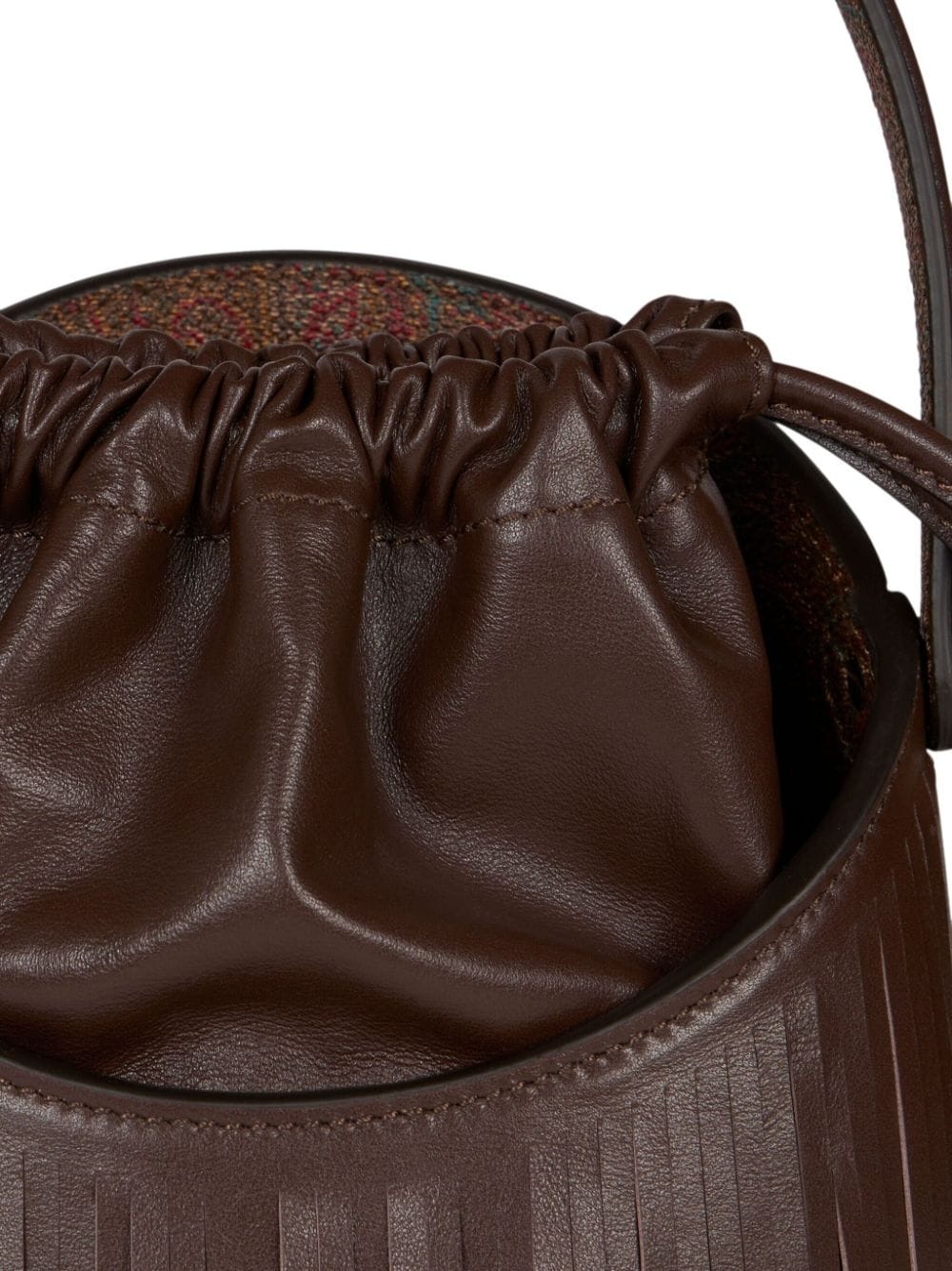 Saturno fringed leather mini bag - 3