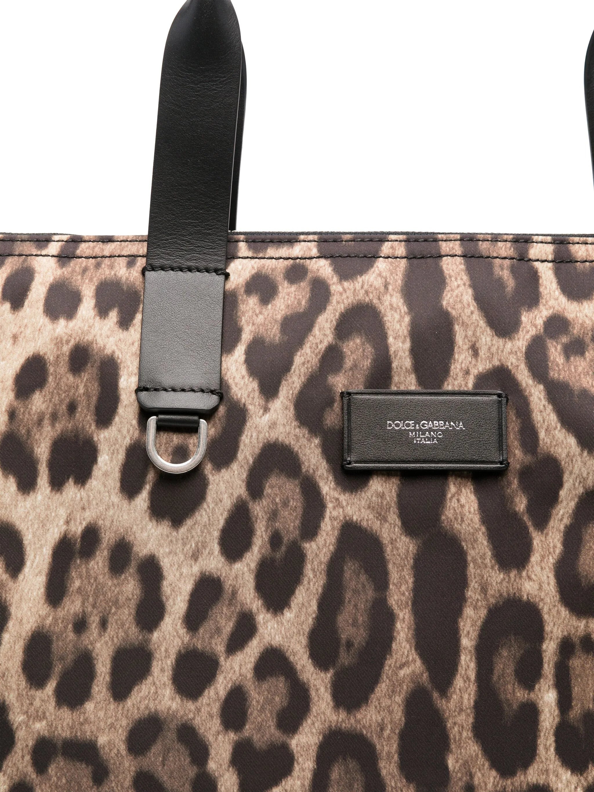 leopard-print tote bag - 4