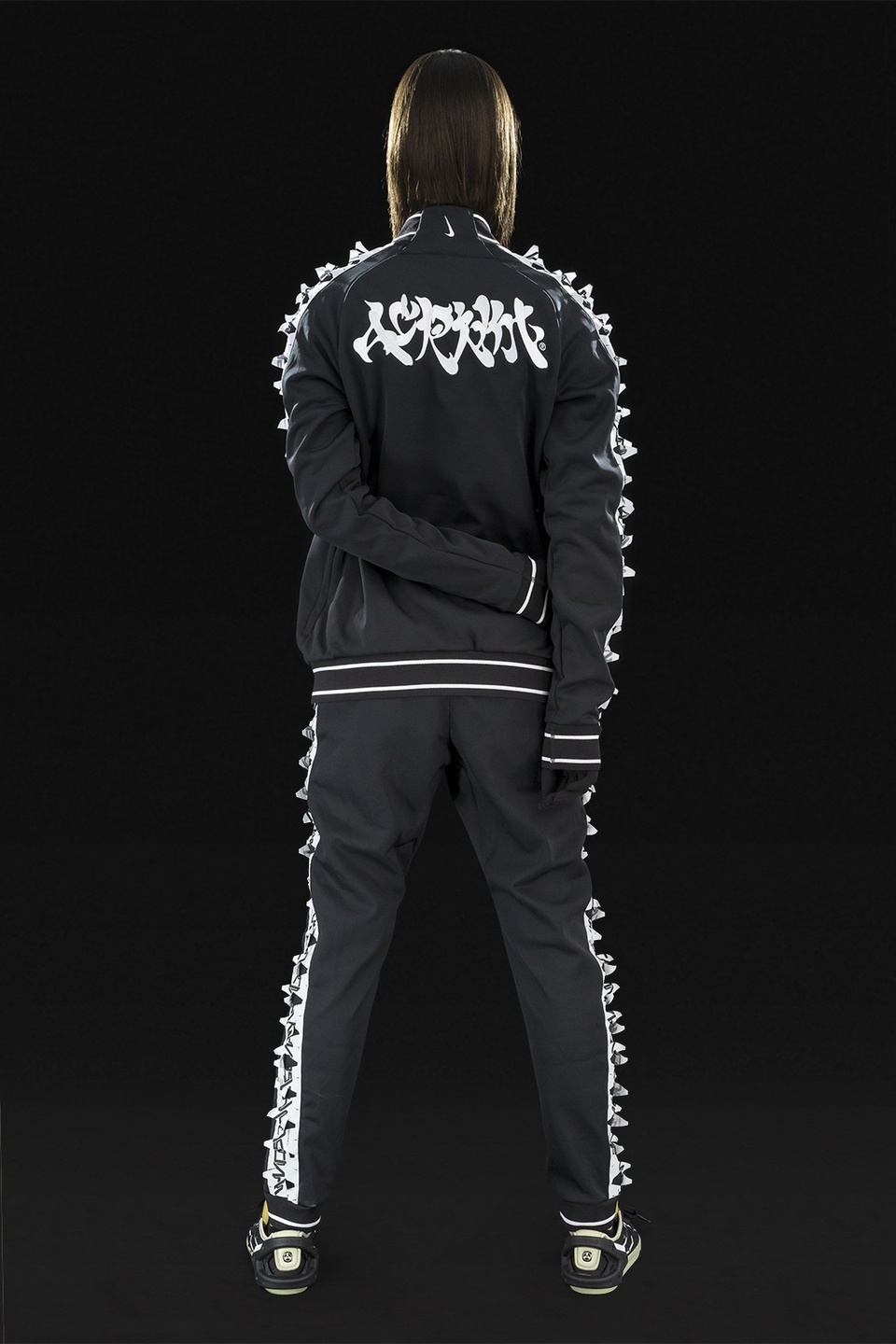 GGG-J1-010 Nike® Acronym® Track Jacket Knit Black/White - 25