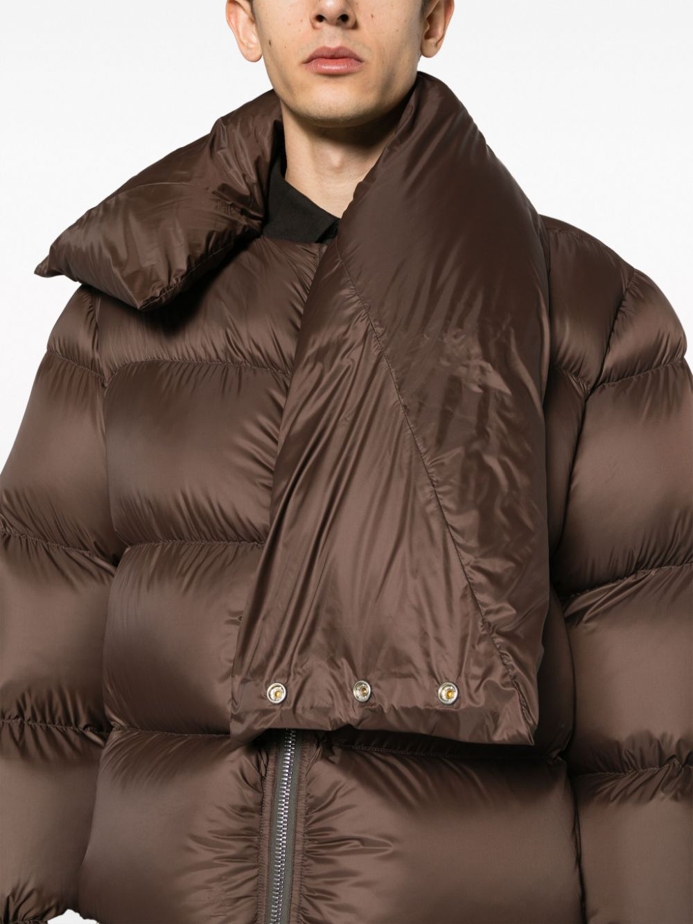 funnel-neck padded coat - 5