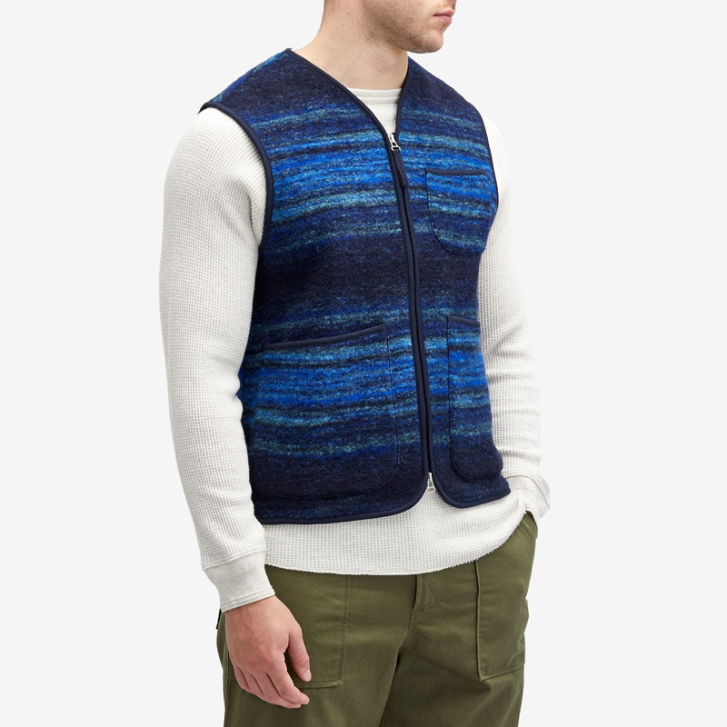 Universal Works Mississippi Fleece Zip Gilet 2