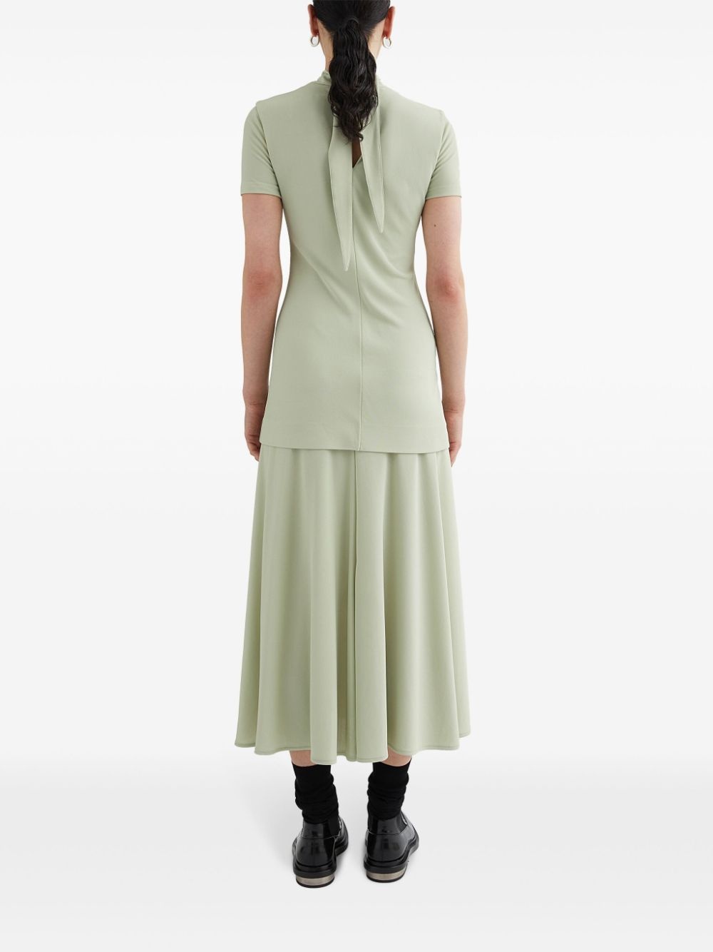 high-neck fluid midi dress - 3