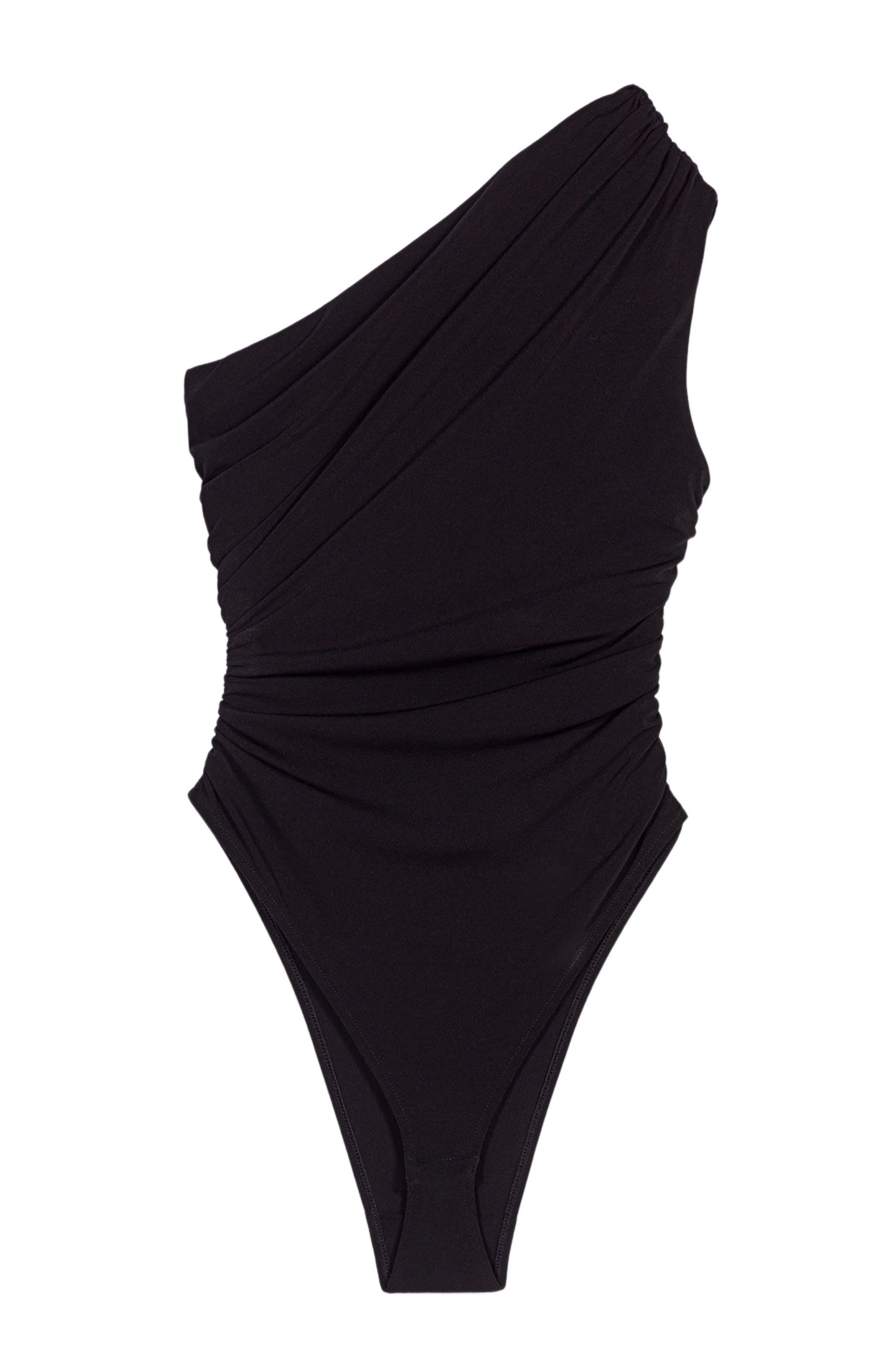maje Asymmetric bodysuit in Black at Nordstrom - 8