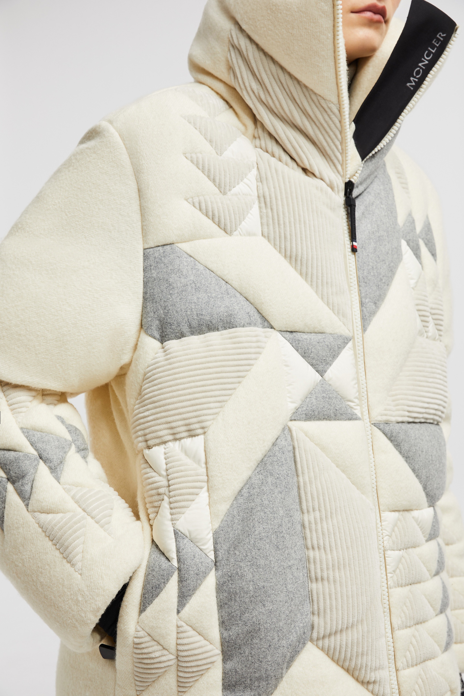 Leutasch Patchwork-Quilted Wool Short Down Jacket - 8