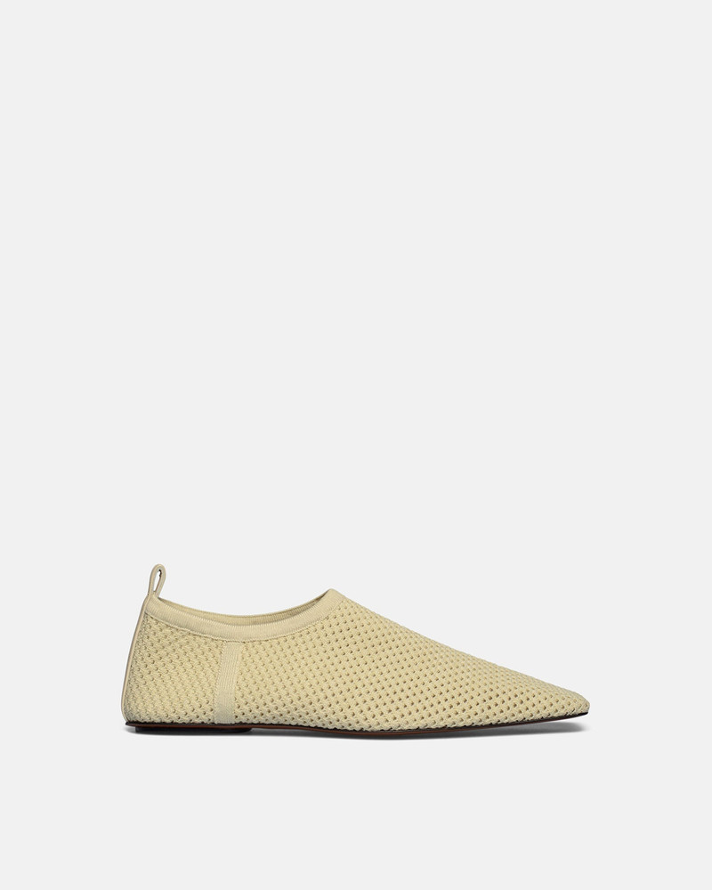 Mesh-Knit Square-Toe Slip-On Shoes 1
