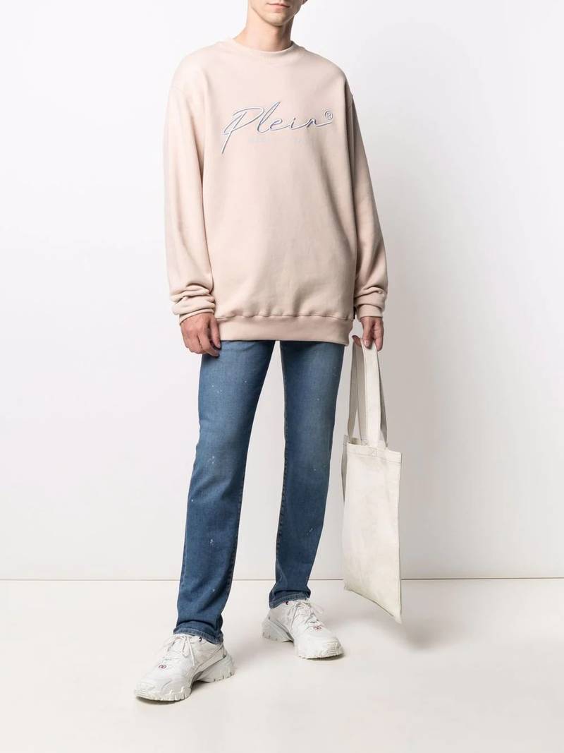 PHILIPP PLEIN embroidered-logo sweatshirt outlook