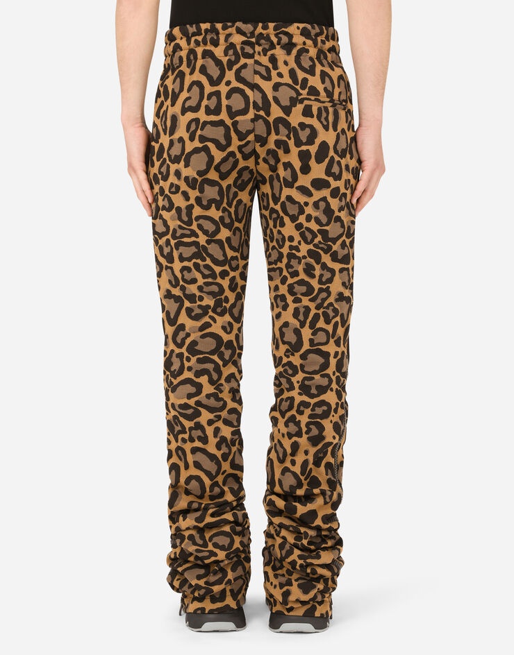 Jacquard jogging pants with leopard design - 2