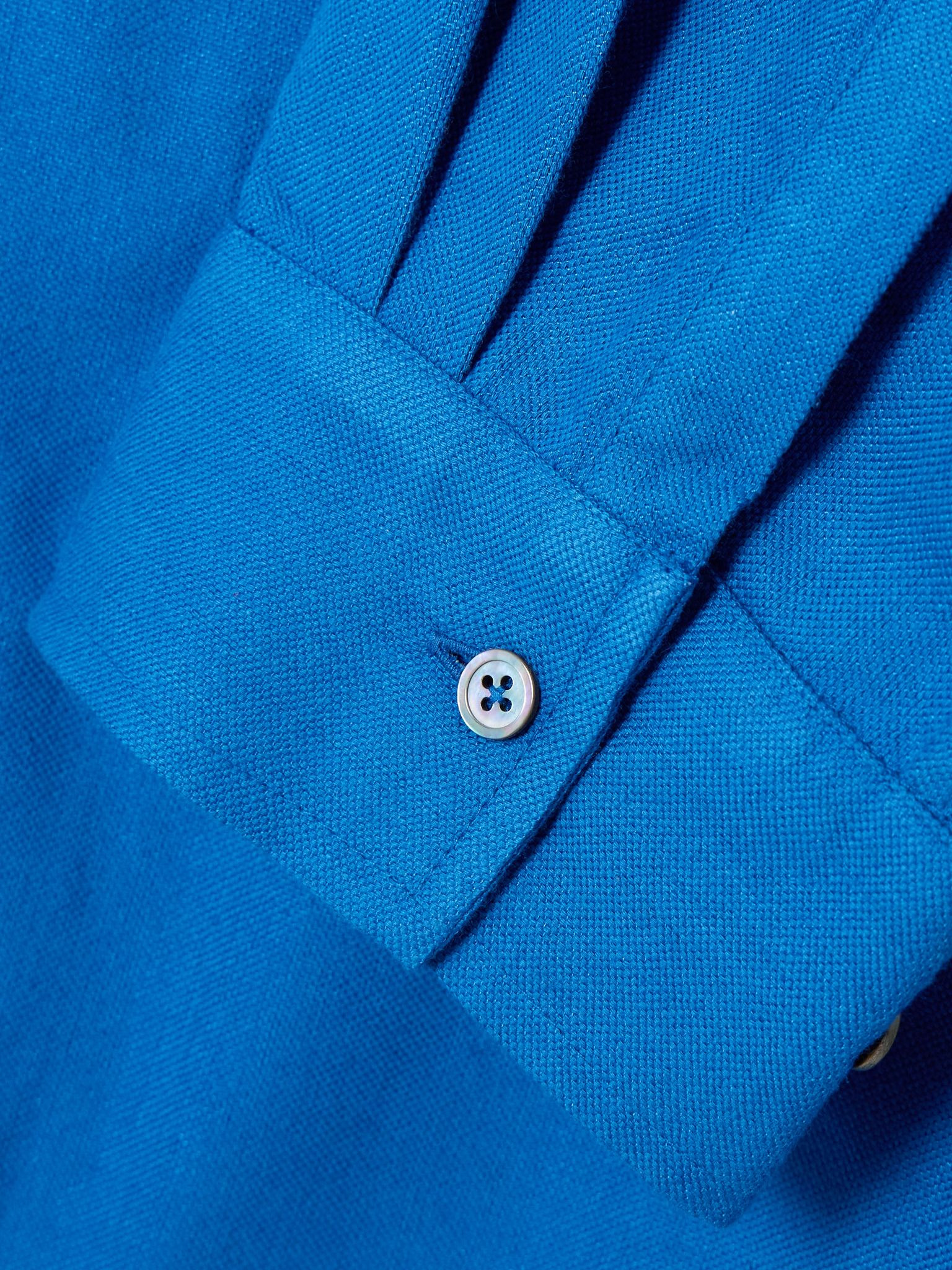 Oversized cotton-blend shirt Blue - 5