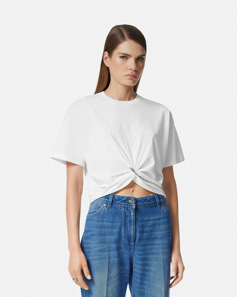 1978 Re-Edition Logo Safety Pin Crop T-Shirt 4