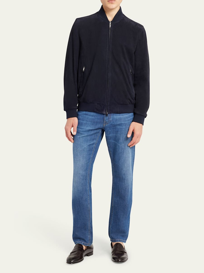 Brioni Men's Suede Bomber Jacket outlook