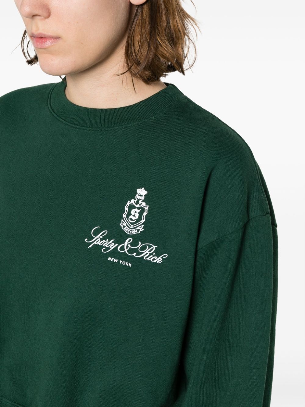 Vendome logo-print cotton sweatshirt - 5