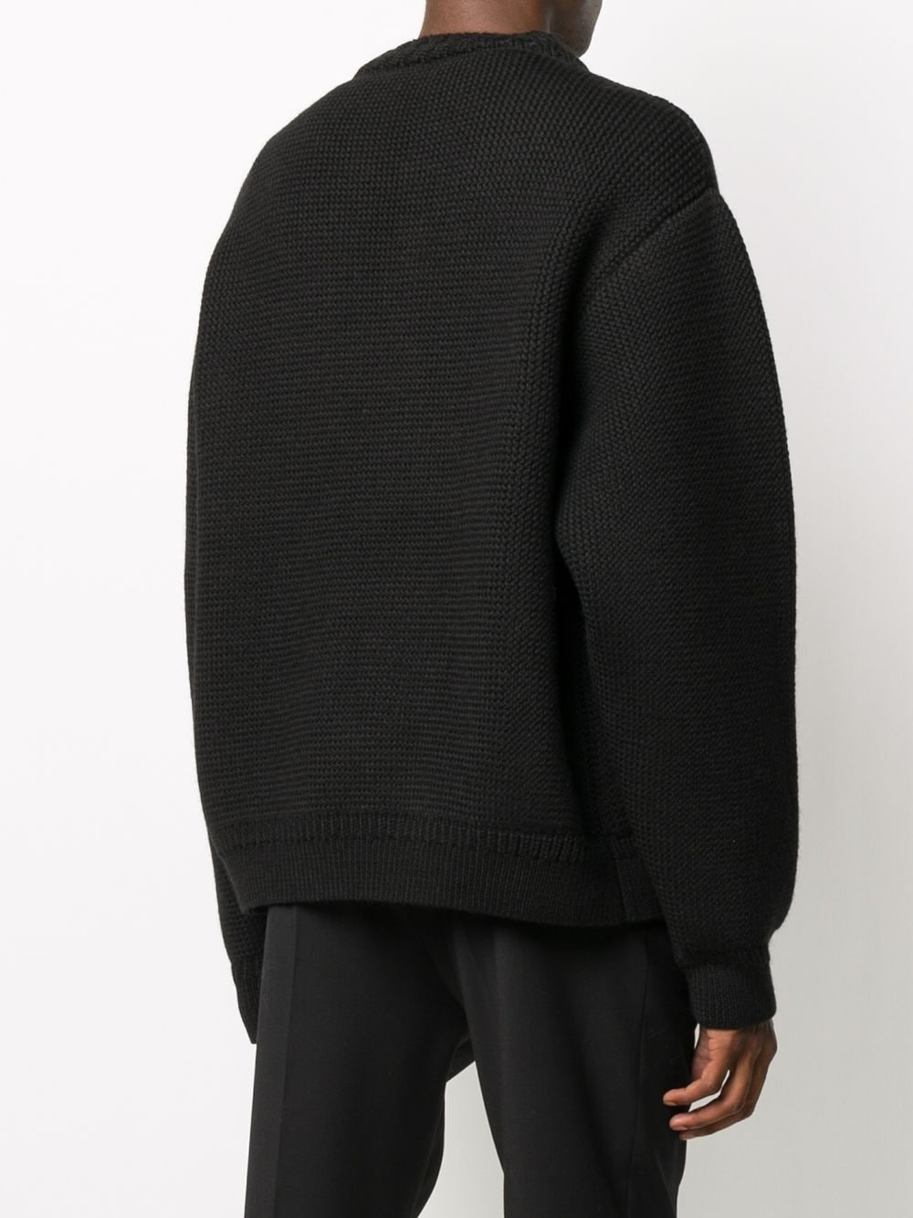 chunky-knit crew neck jumper  - 4