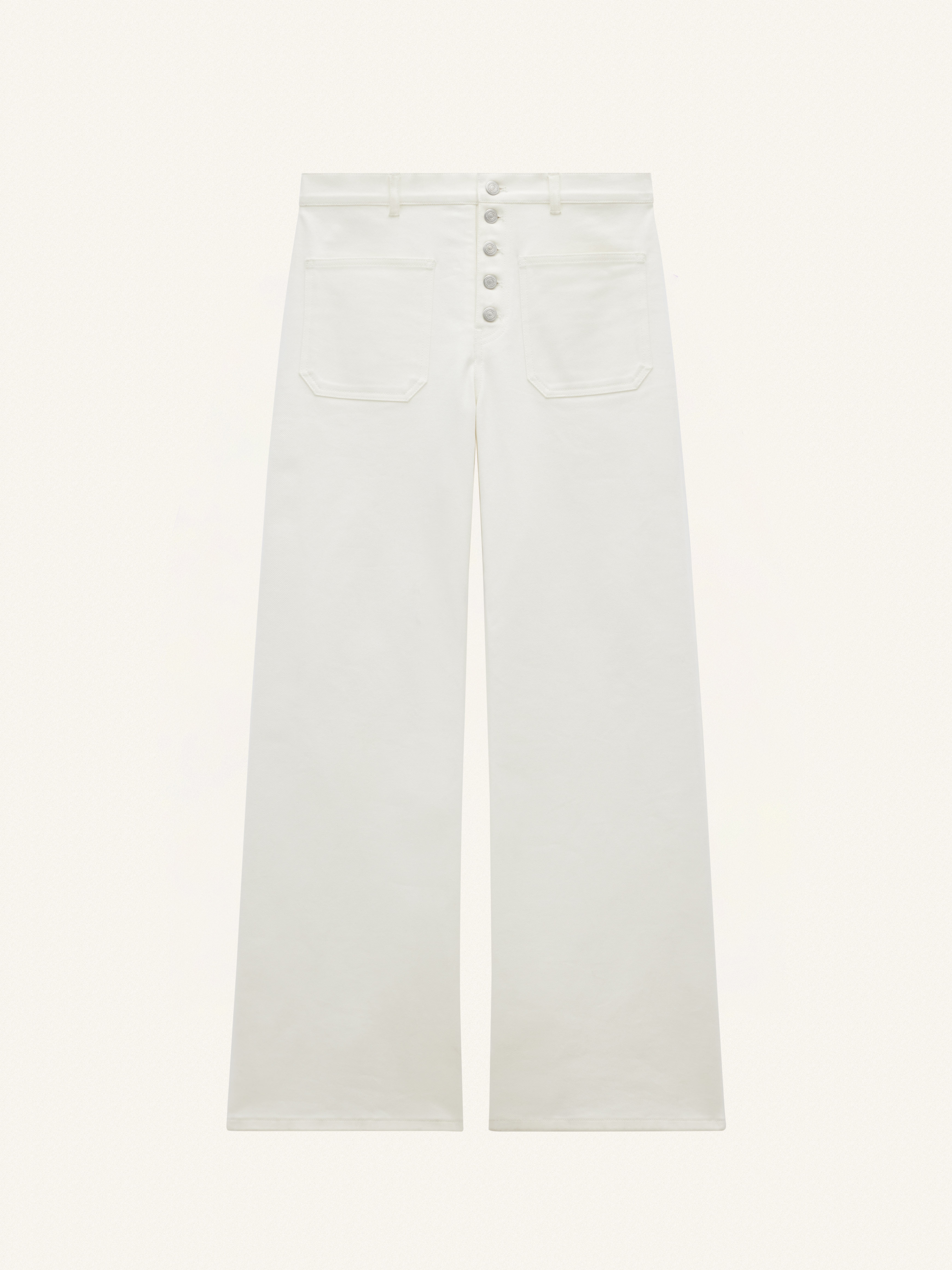 MULTIFLEX WHITE DENIM BOOTCUT PANTS - 1