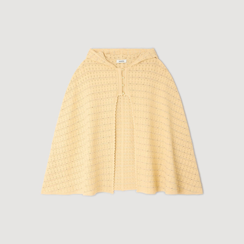 RHINESTONE KNIT CAPE 1