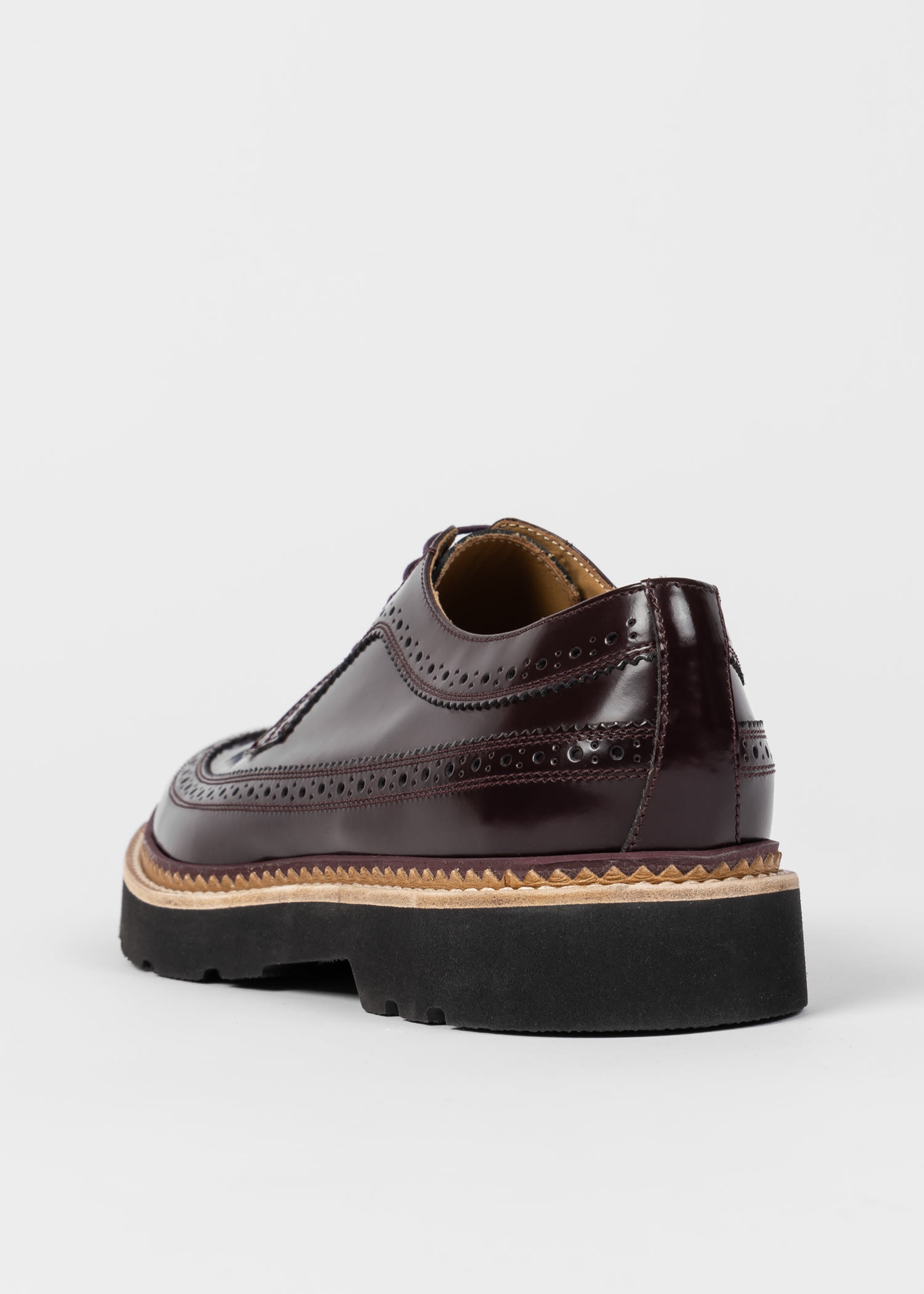 High-Shine Leather 'Count' Brogues - 3