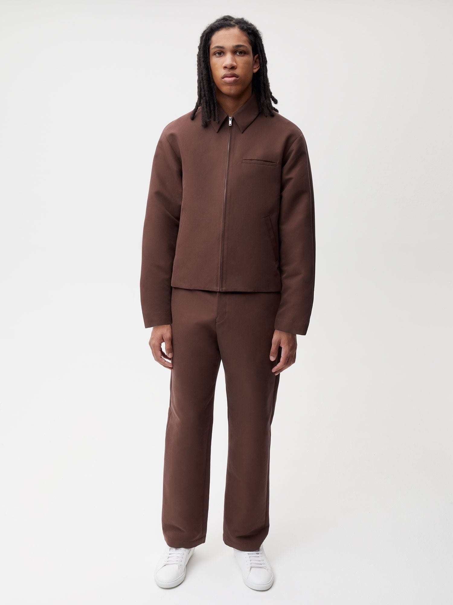 Mens Organic Cotton Regular Fit Trouser - Chestnut Brown - 3