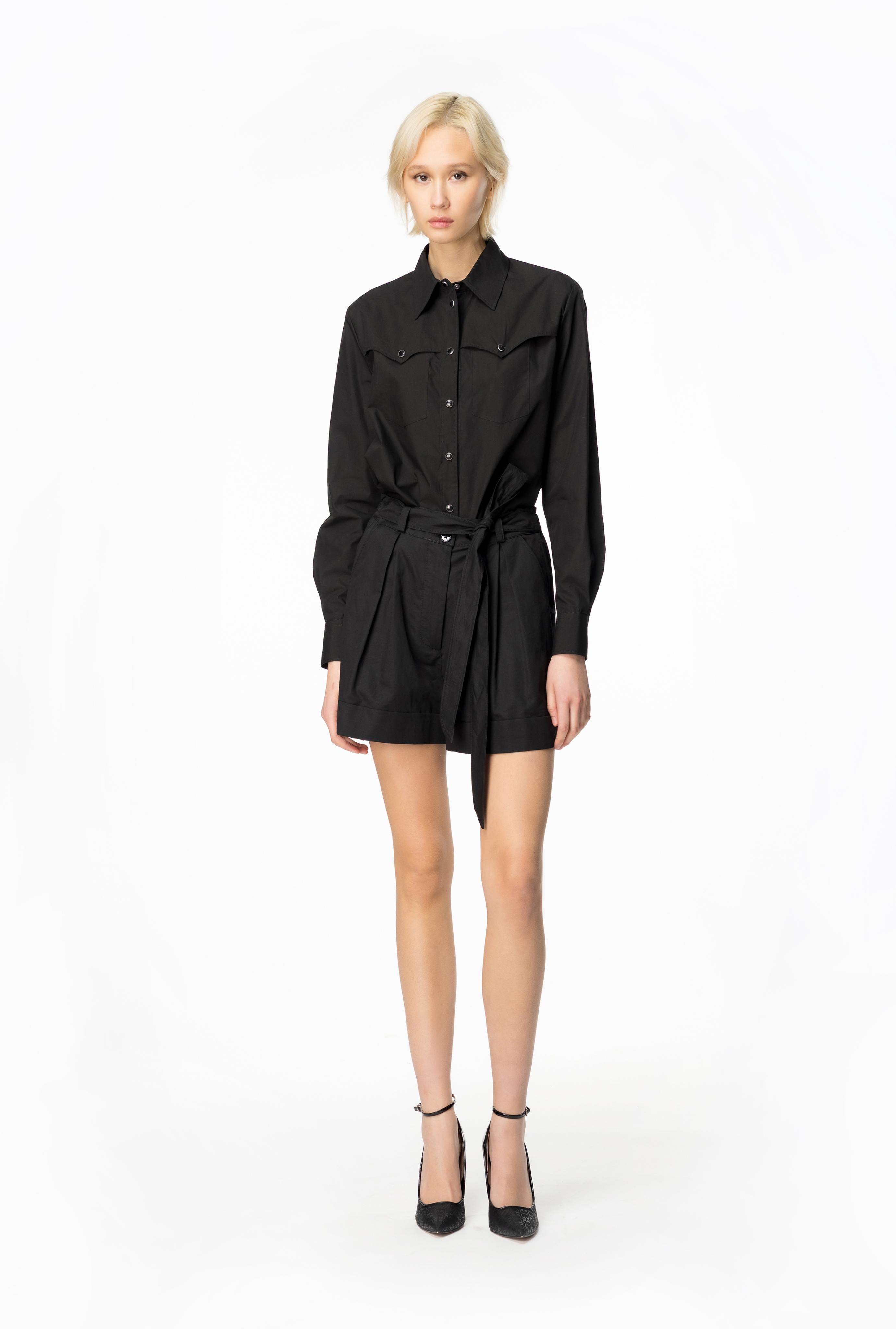 POPLIN SHIRT WITH POINTED YOKE - 3