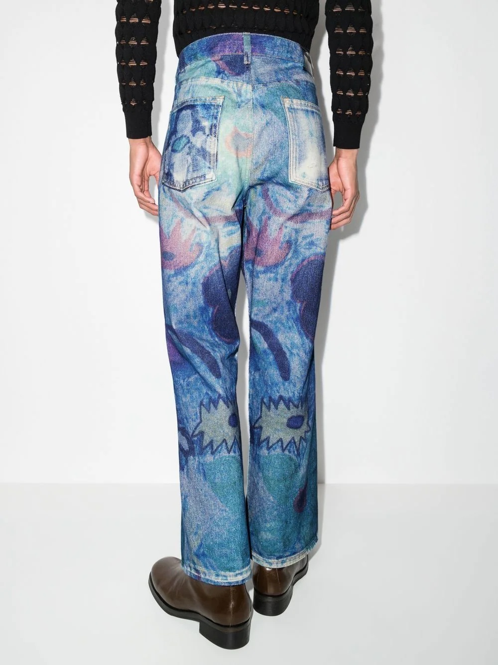 graphic-print straight-leg jeans - 3