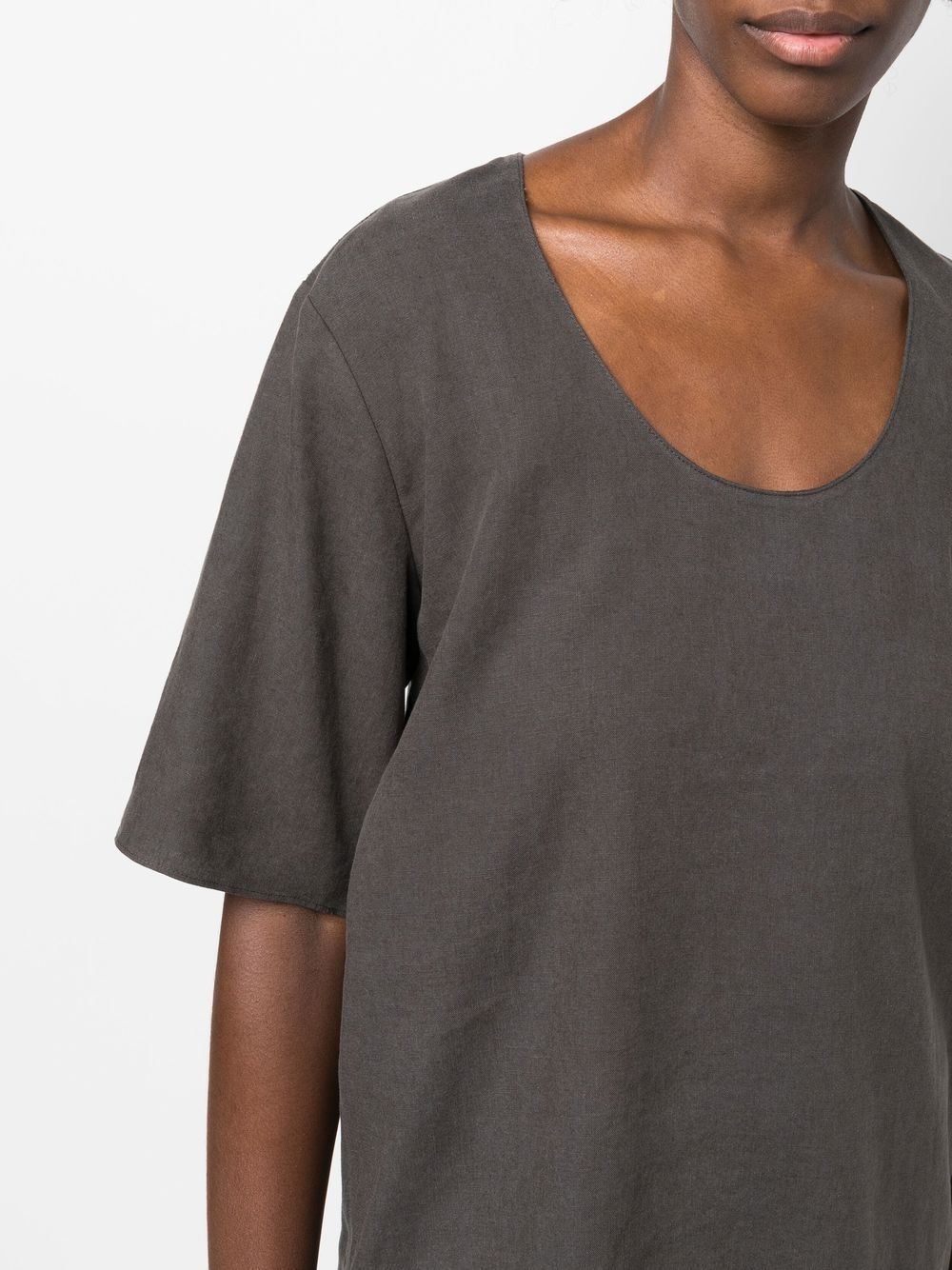 scoop-neck short-sleeve T-shirt - 5